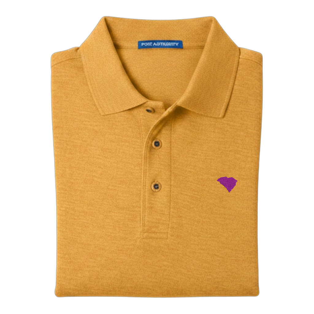 State of South Carolina Polo Shirt - Gold (Available in Different Thread Colors)