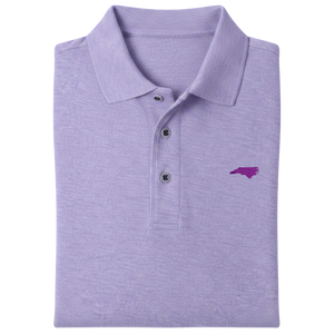 State of North Carolina Polo Shirt - Lavender (Available in Different Thread Colors)
