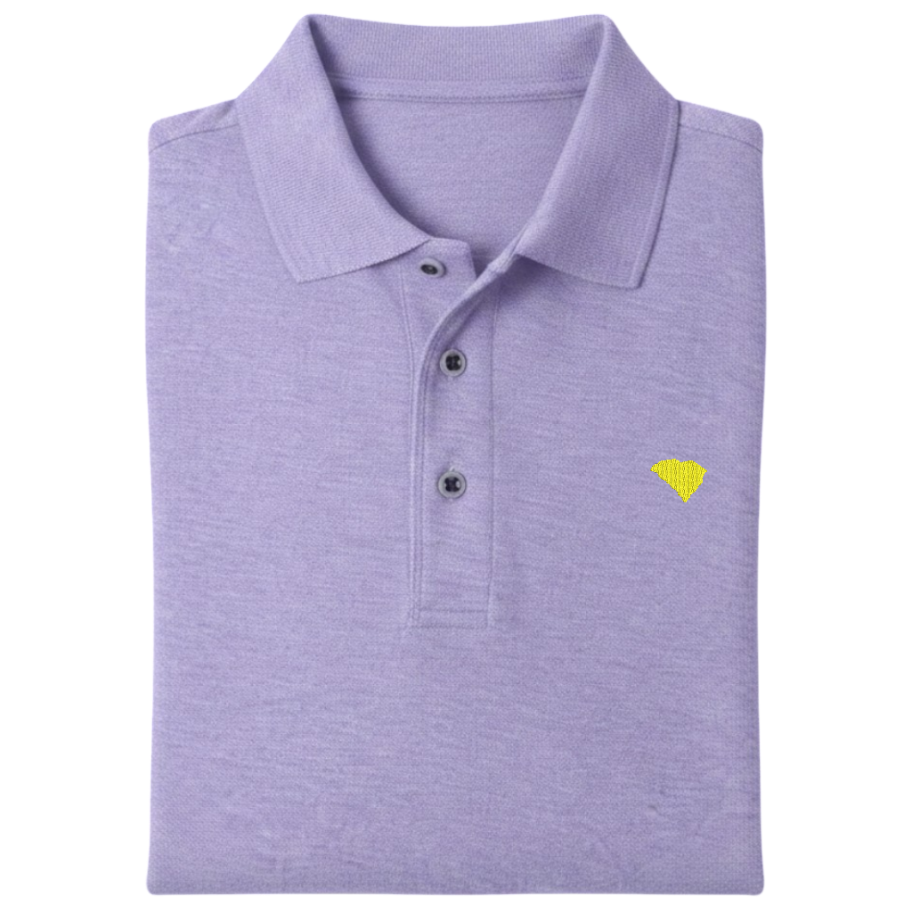 State of South Carolina Polo Shirt - Lavender (Available in Different Thread Colors)