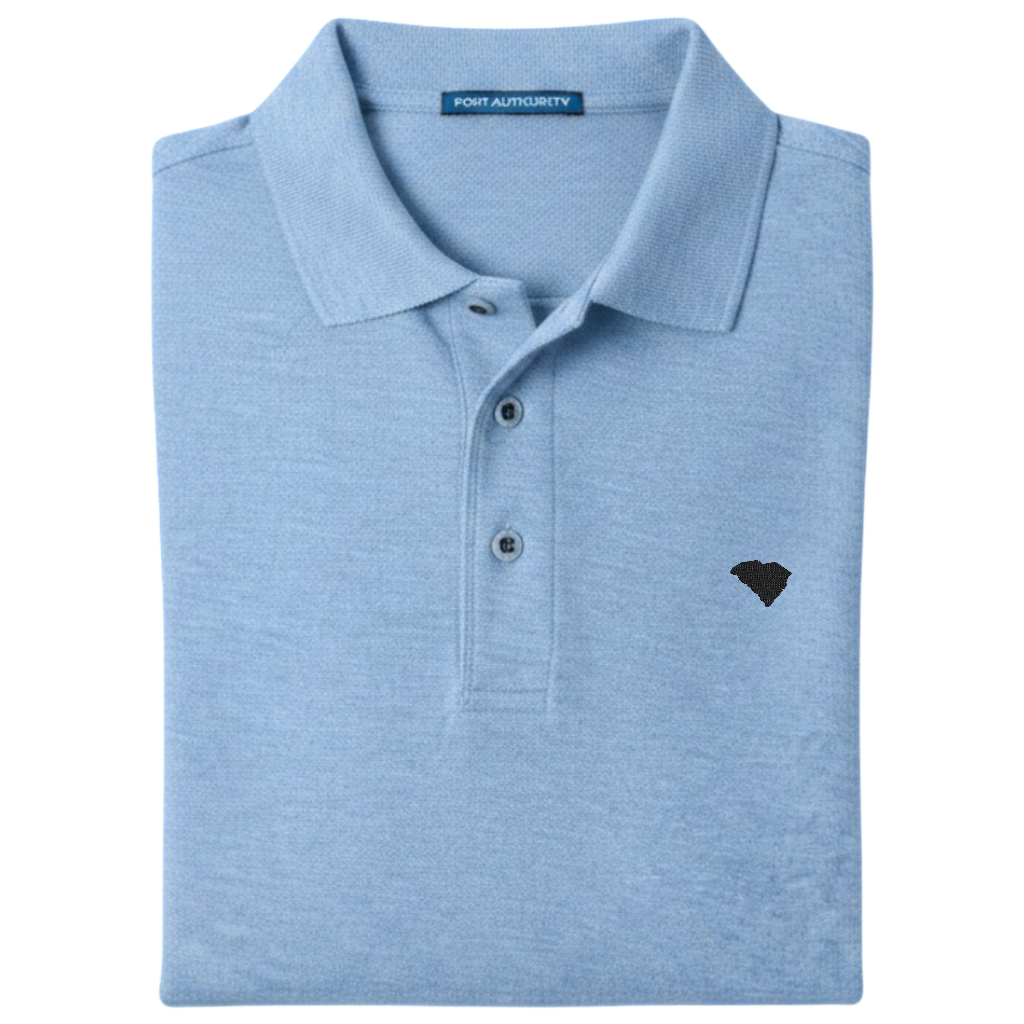 State of South Carolina Polo Shirt - Carolina Blue (Available in Different Thread Colors)