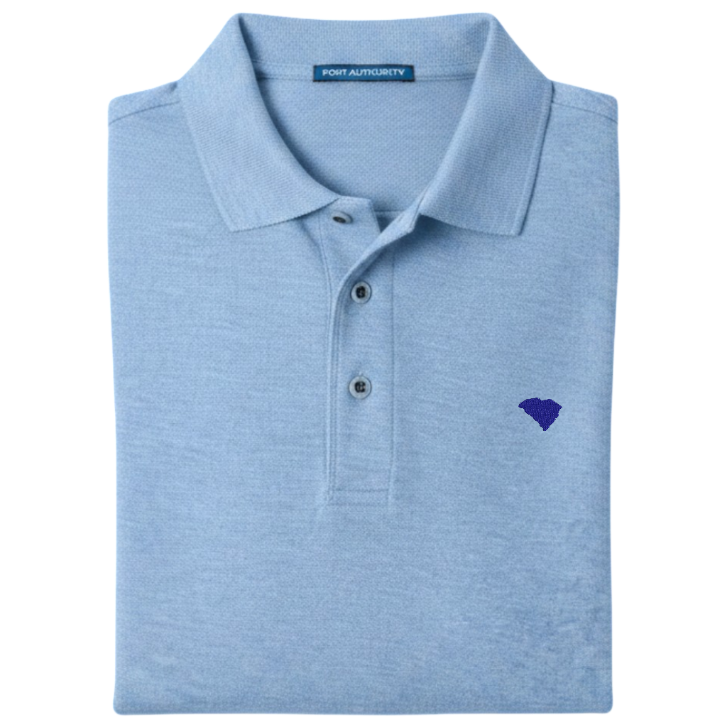 State of South Carolina Polo Shirt - Carolina Blue (Available in Different Thread Colors)
