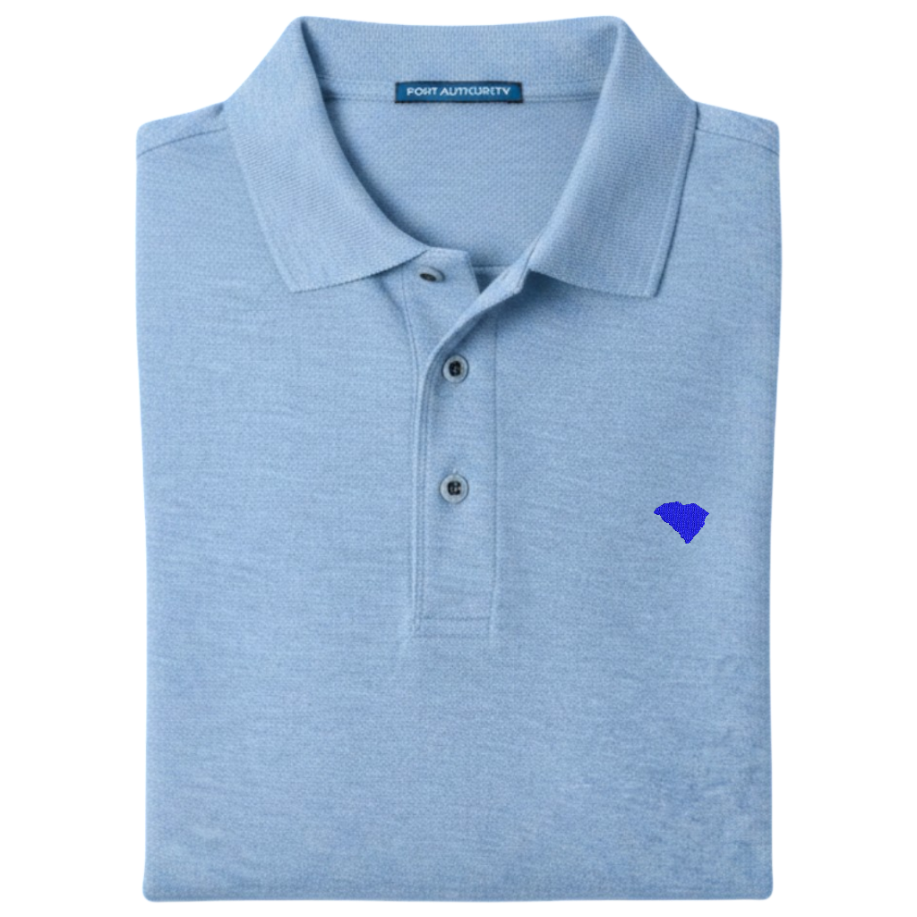 State of South Carolina Polo Shirt - Carolina Blue (Available in Different Thread Colors)