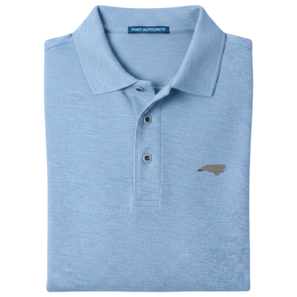 State of North Carolina Polo Shirt - Carolina Blue (Available in Different Thread Colors)