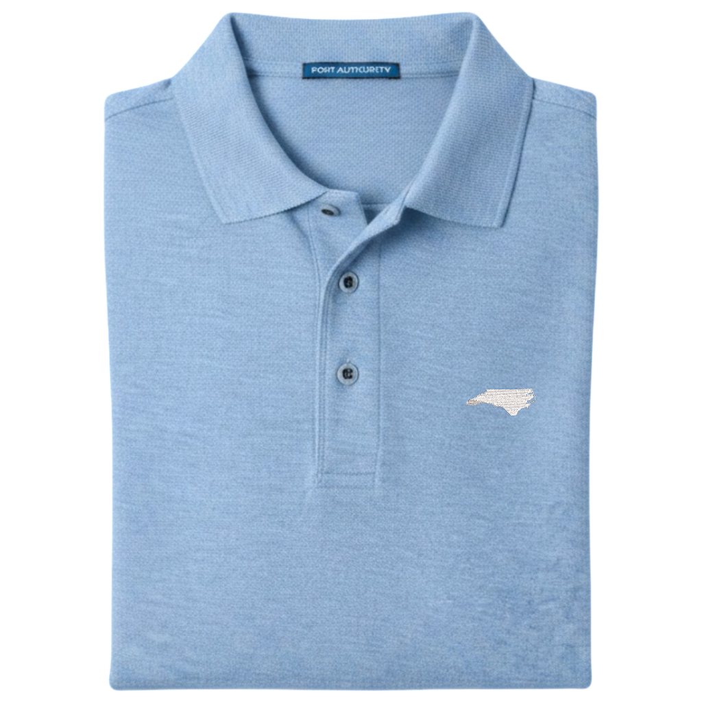State of North Carolina Polo Shirt - Carolina Blue (Available in Different Thread Colors)