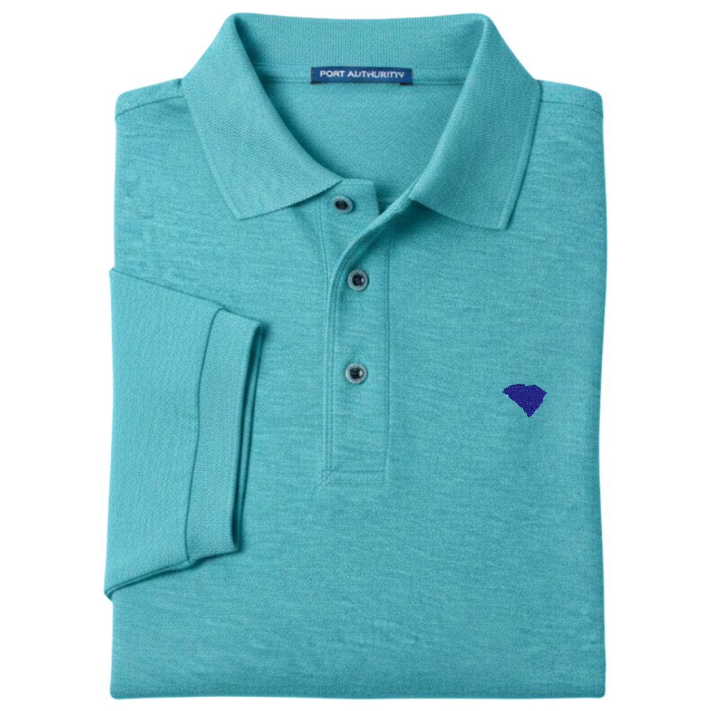 State of South Carolina Polo Shirt - Maui Blue (Available in Different Thread Colors)