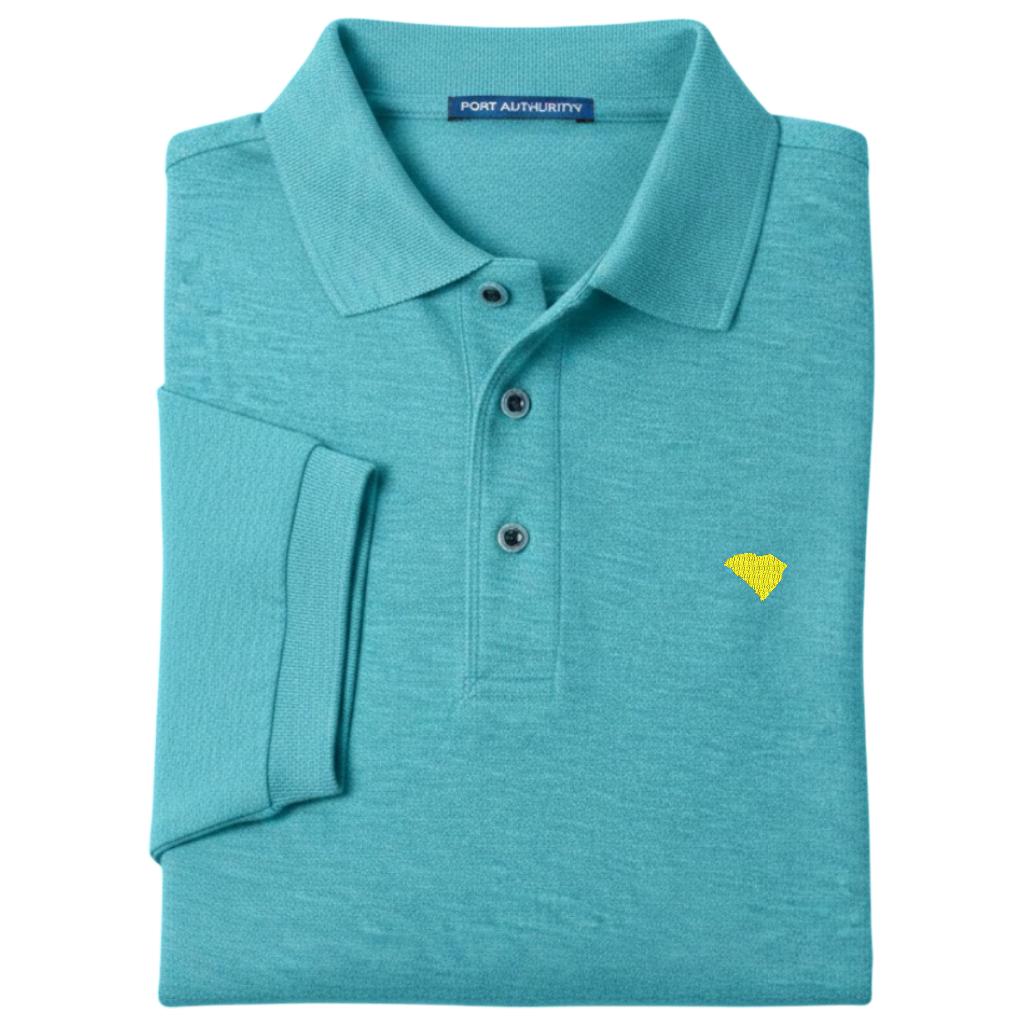 State of South Carolina Polo Shirt - Maui Blue (Available in Different Thread Colors)