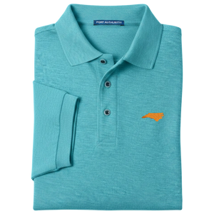 State of North Carolina Polo Shirt - Maui Blue (Available in Different Thread Colors)