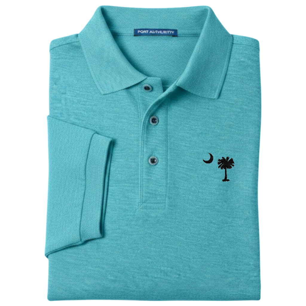 Palmetto Moon Polo Shirt - Maui Blue (Available in Different Thread Colors)