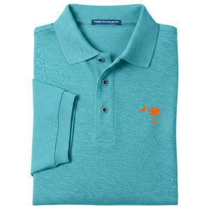 Palmetto Moon Polo Shirt - Maui Blue (Available in Different Thread Colors)