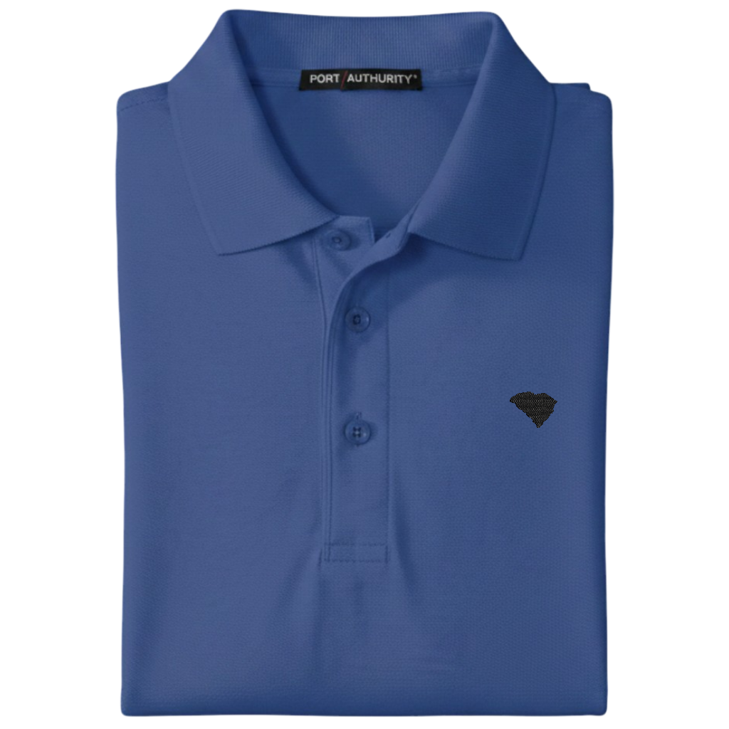 State of South Carolina Polo Shirt - Mediterranean Blue (Available in Different Thread Colors)