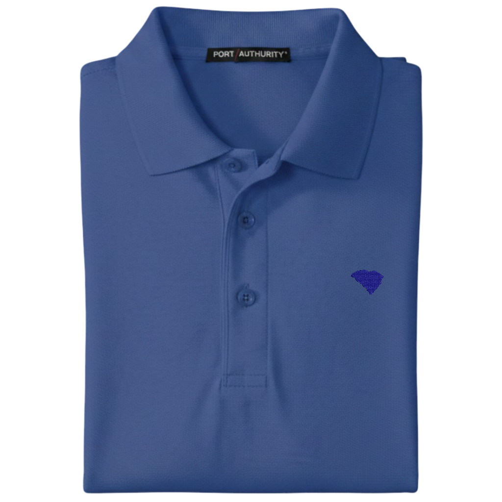 State of South Carolina Polo Shirt - Mediterranean Blue (Available in Different Thread Colors)