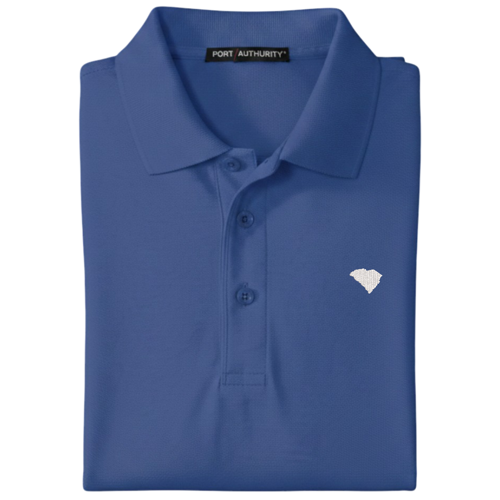 State of South Carolina Polo Shirt - Mediterranean Blue (Available in Different Thread Colors)