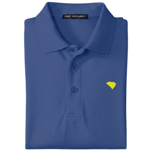 State of South Carolina Polo Shirt - Mediterranean Blue (Available in Different Thread Colors)