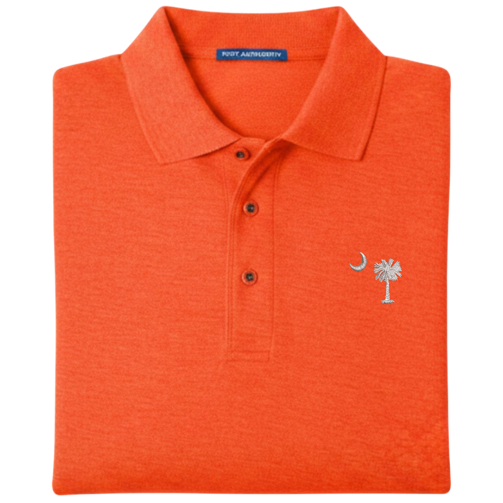 Palmetto Moon Polo Shirt - Orange (Available in Different Thread Colors)