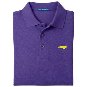 State of North Carolina Polo Shirt - Purple (Available in Different Thread Colors)