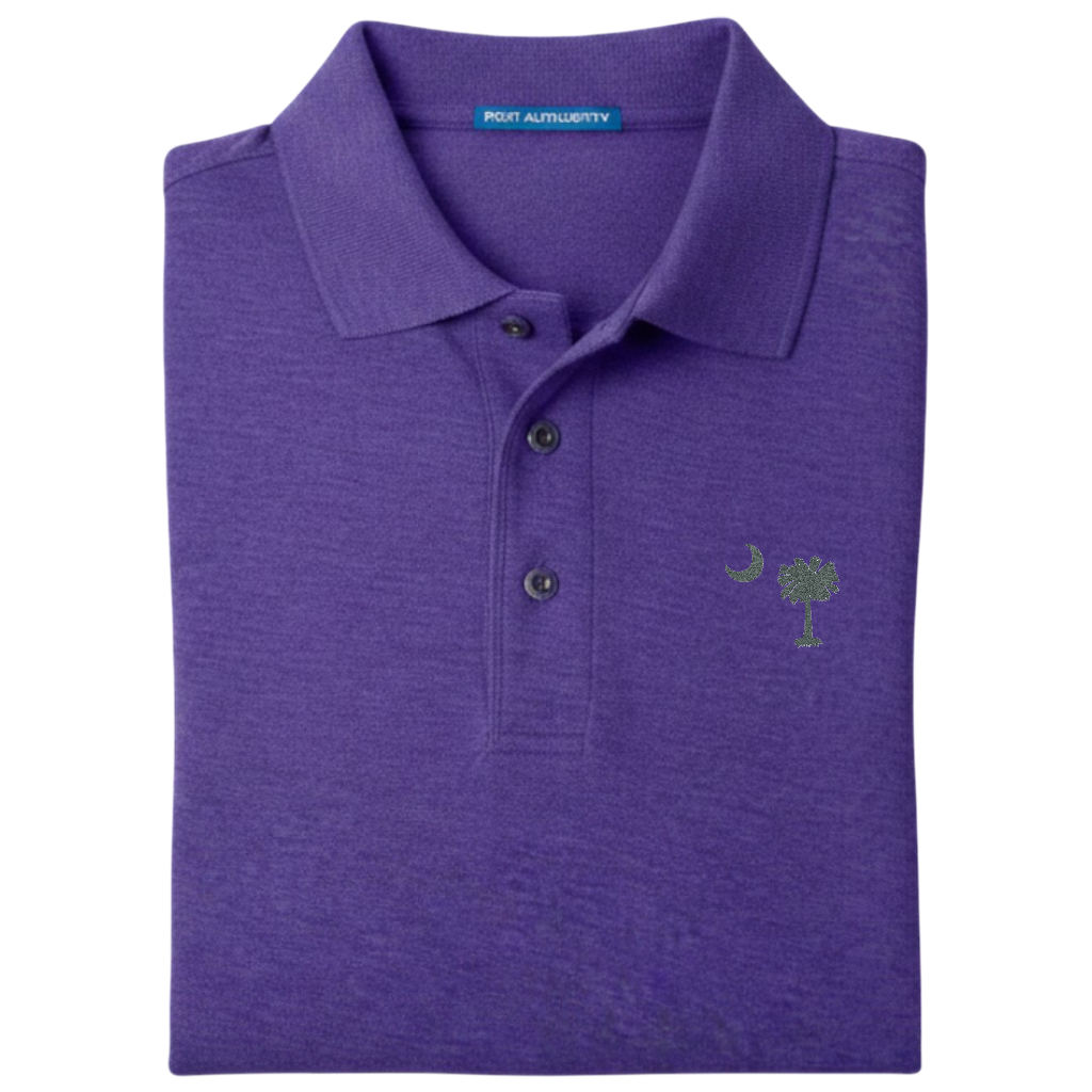 Palmetto Moon Polo Shirt - Purple (Available in Different Thread Colors)