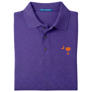 Palmetto Moon Polo Shirt - Purple (Available in Different Thread Colors)