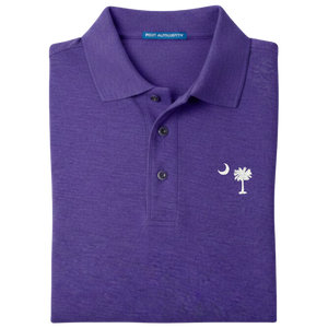 Palmetto Moon Polo Shirt - Purple (Available in Different Thread Colors)