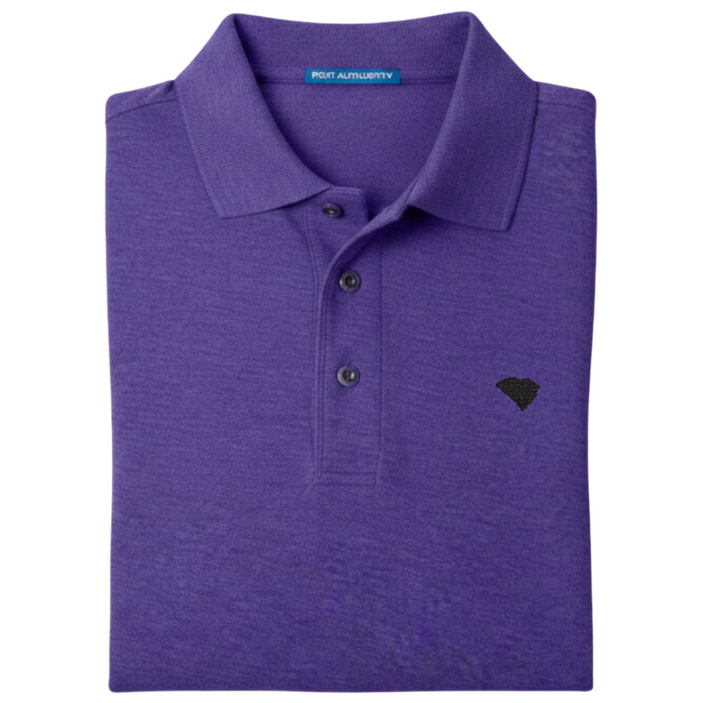 State of South Carolina Polo Shirt - Purple (Available in Different Thread Colors)