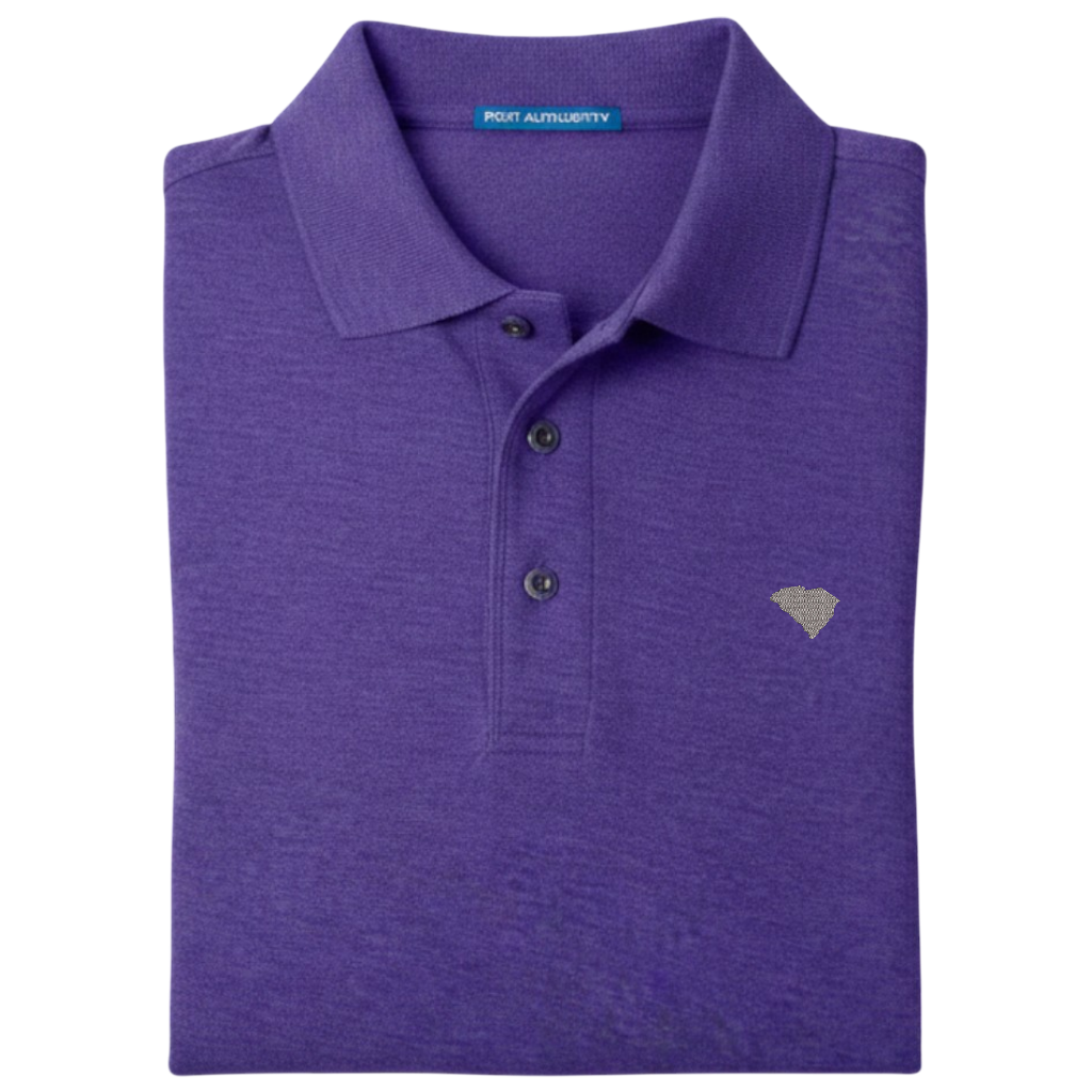 State of South Carolina Polo Shirt - Purple (Available in Different Thread Colors)