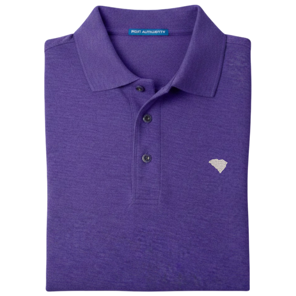 State of South Carolina Polo Shirt - Purple (Available in Different Thread Colors)