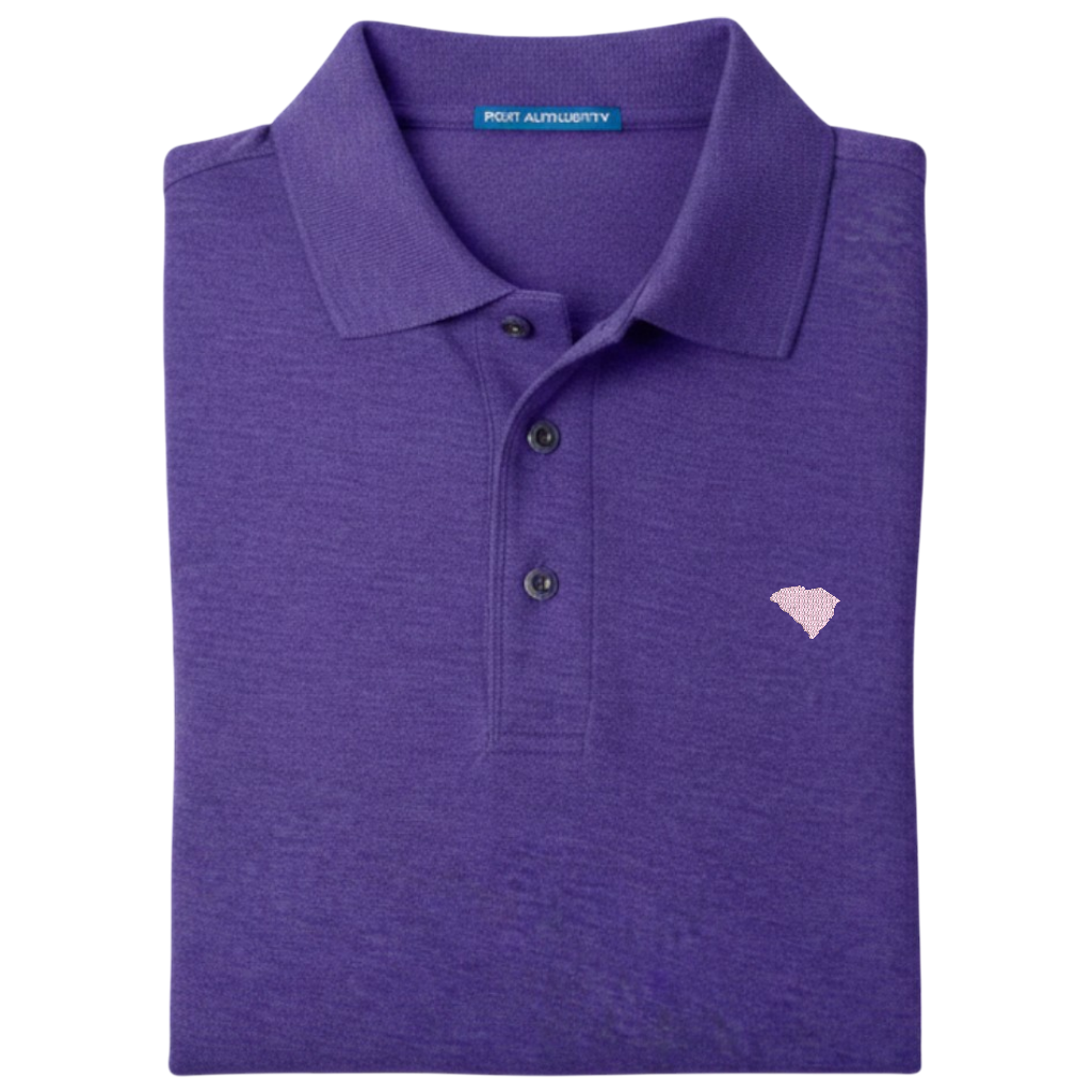 State of South Carolina Polo Shirt - Purple (Available in Different Thread Colors)