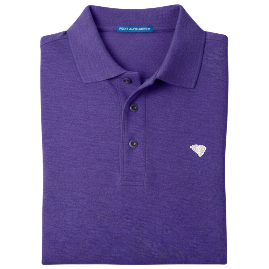 State of South Carolina Polo Shirt - Purple (Available in Different Thread Colors)