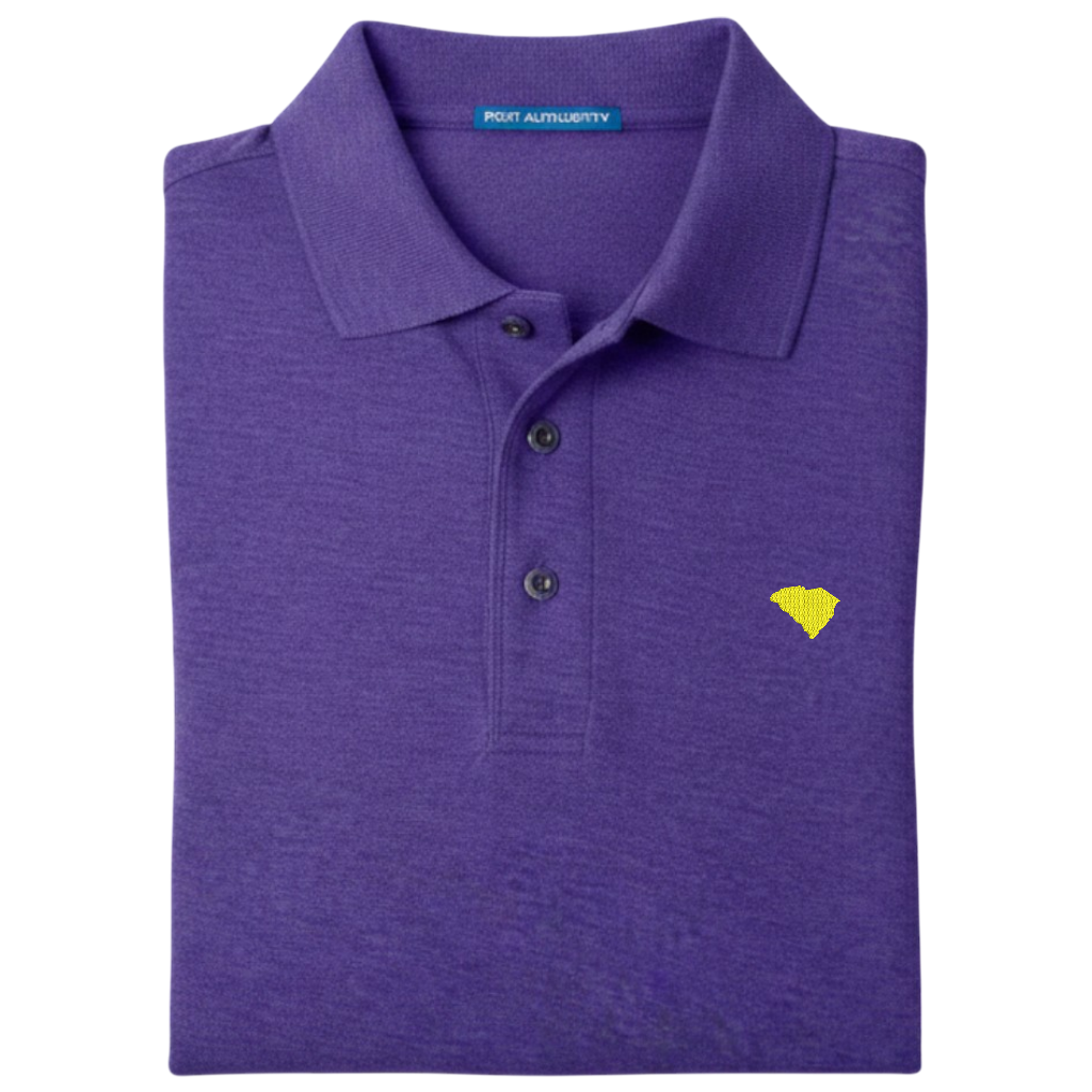 State of South Carolina Polo Shirt - Purple (Available in Different Thread Colors)