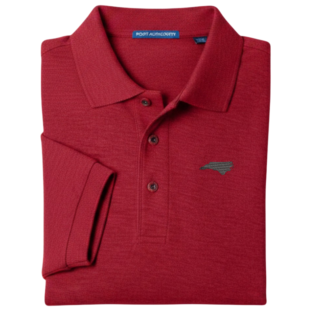 State of North Carolina Polo Shirt - Red (Available in Different Thread Colors)
