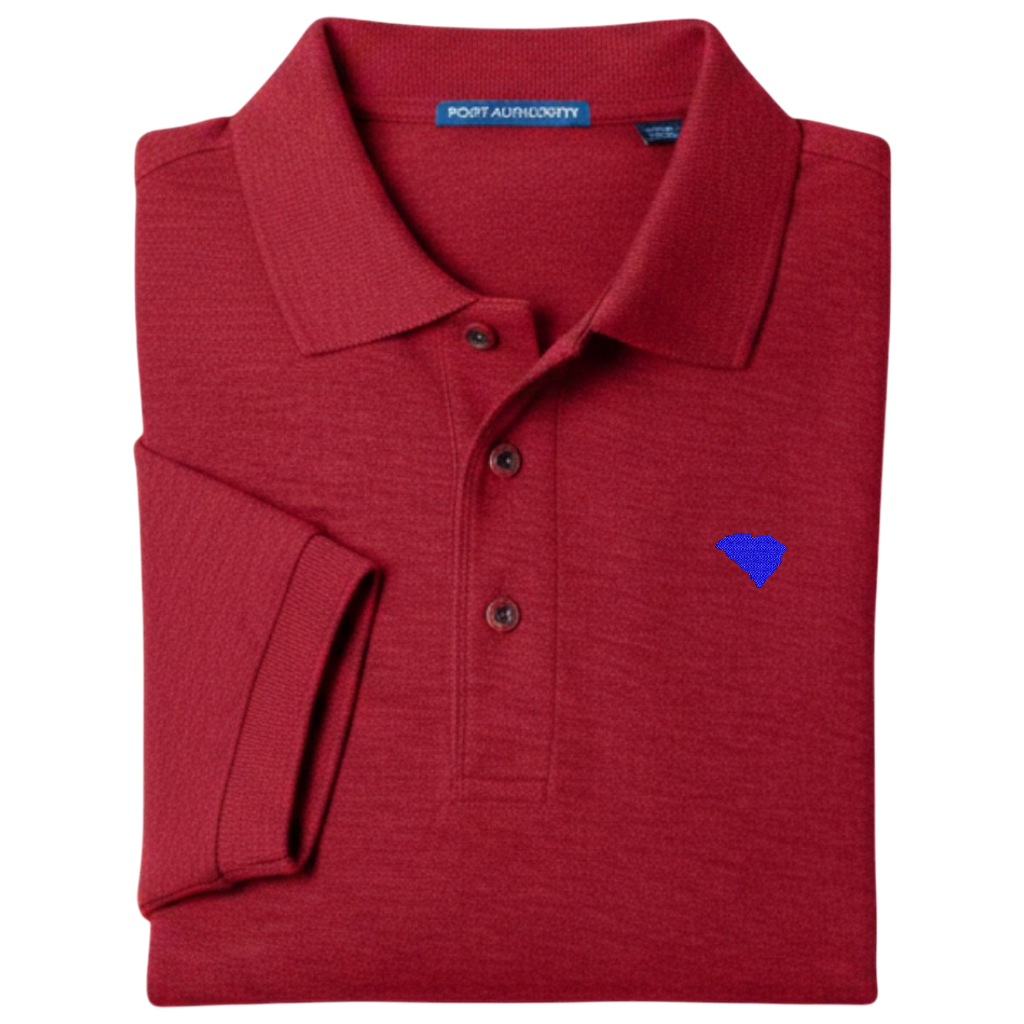 State of South Carolina Polo Shirt - Red (Available in Different Thread Colors)