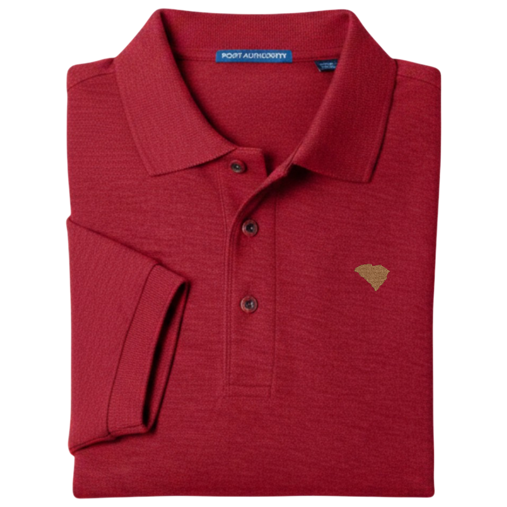 State of South Carolina Polo Shirt - Red (Available in Different Thread Colors)