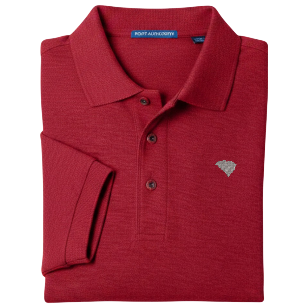 State of South Carolina Polo Shirt - Red (Available in Different Thread Colors)