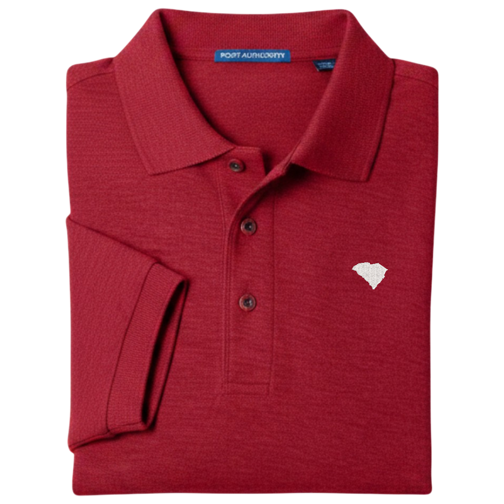 State of South Carolina Polo Shirt - Red (Available in Different Thread Colors)