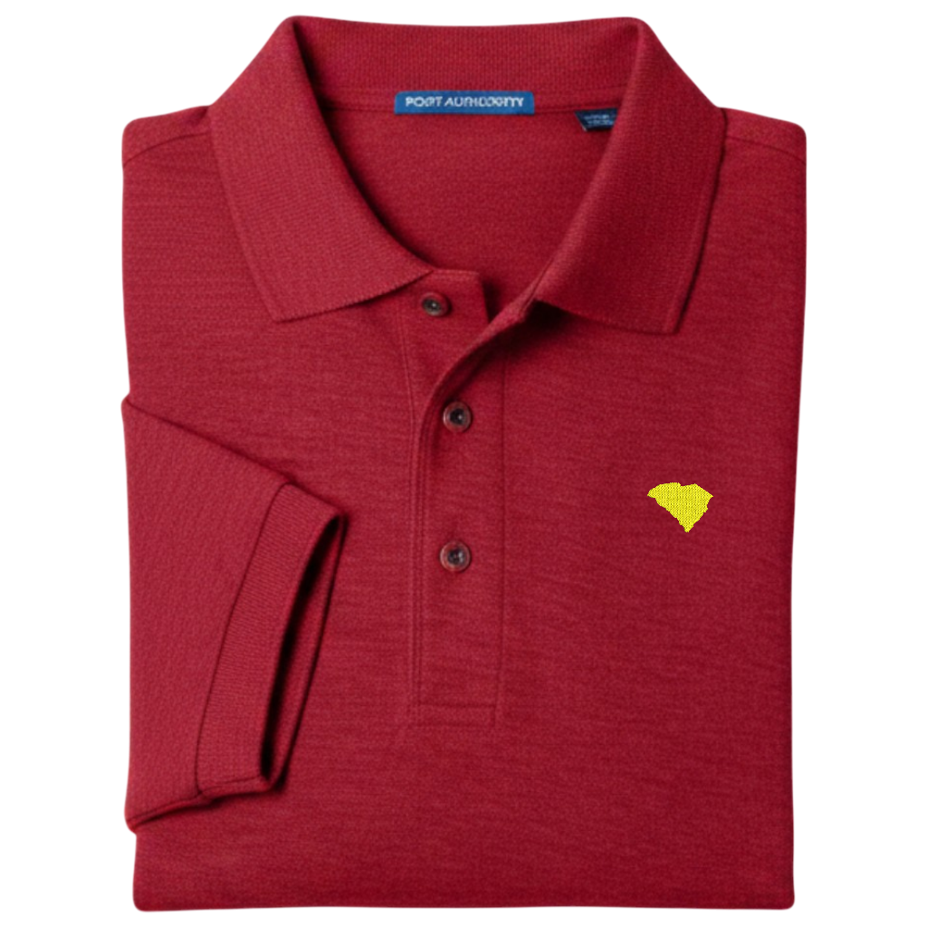 State of South Carolina Polo Shirt - Red (Available in Different Thread Colors)