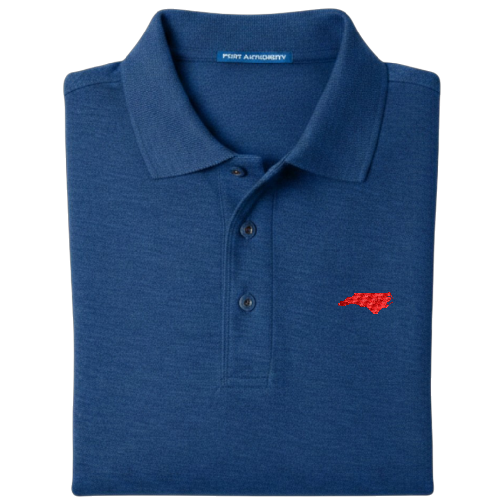 State of North Carolina Polo Shirt - Royal Blue (Available in Different Thread Colors)