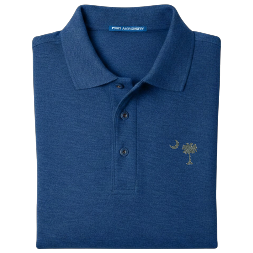 Palmetto Moon Polo Shirt - Royal Blue (Available in Different Thread Colors)
