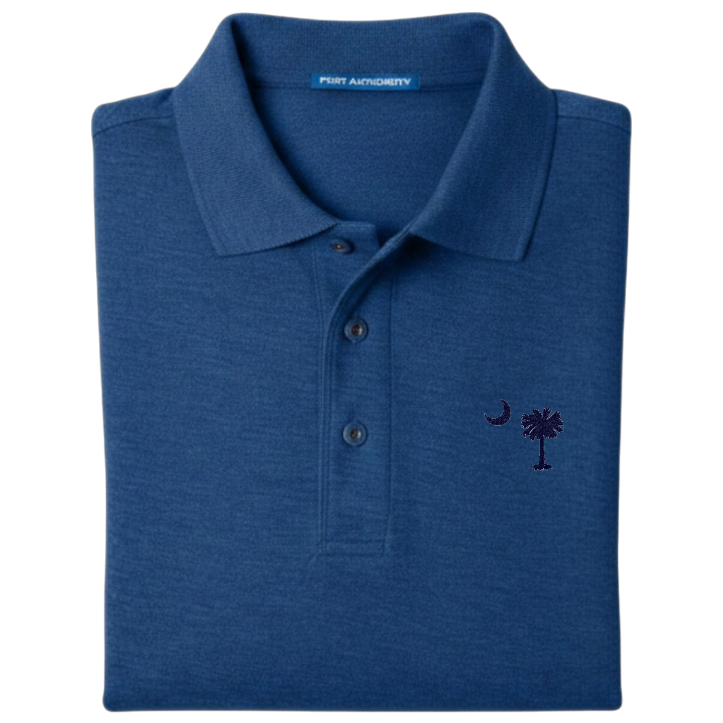 Palmetto Moon Polo Shirt - Royal Blue (Available in Different Thread Colors)