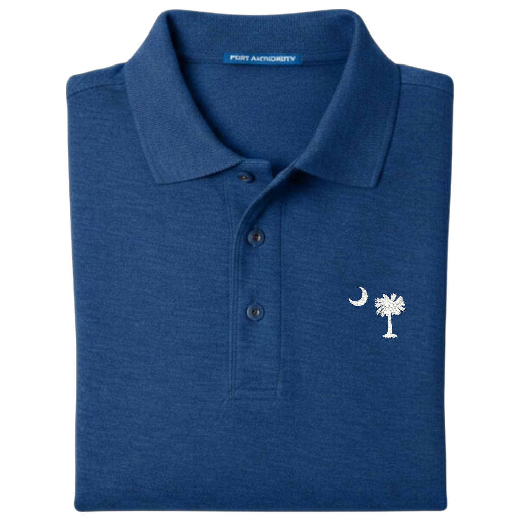Palmetto Moon Polo Shirt - Royal Blue (Available in Different Thread Colors)