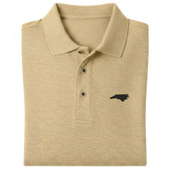 State of North Carolina Polo Shirt - Stone (Available in Different Thread Colors)