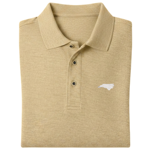State of North Carolina Polo Shirt - Stone (Available in Different Thread Colors)