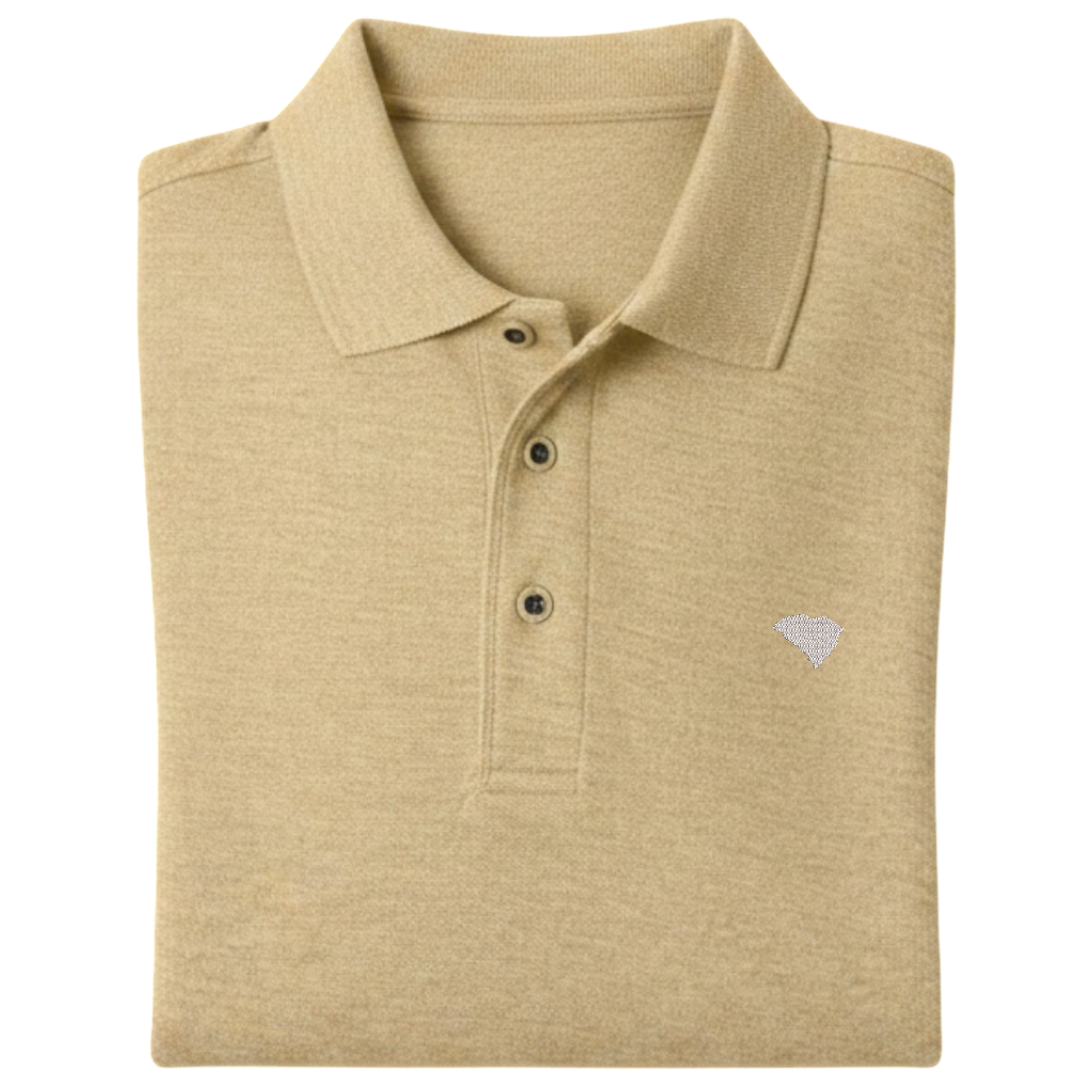 State of South Carolina Polo Shirt - Stone (Available in Different Thread Colors)