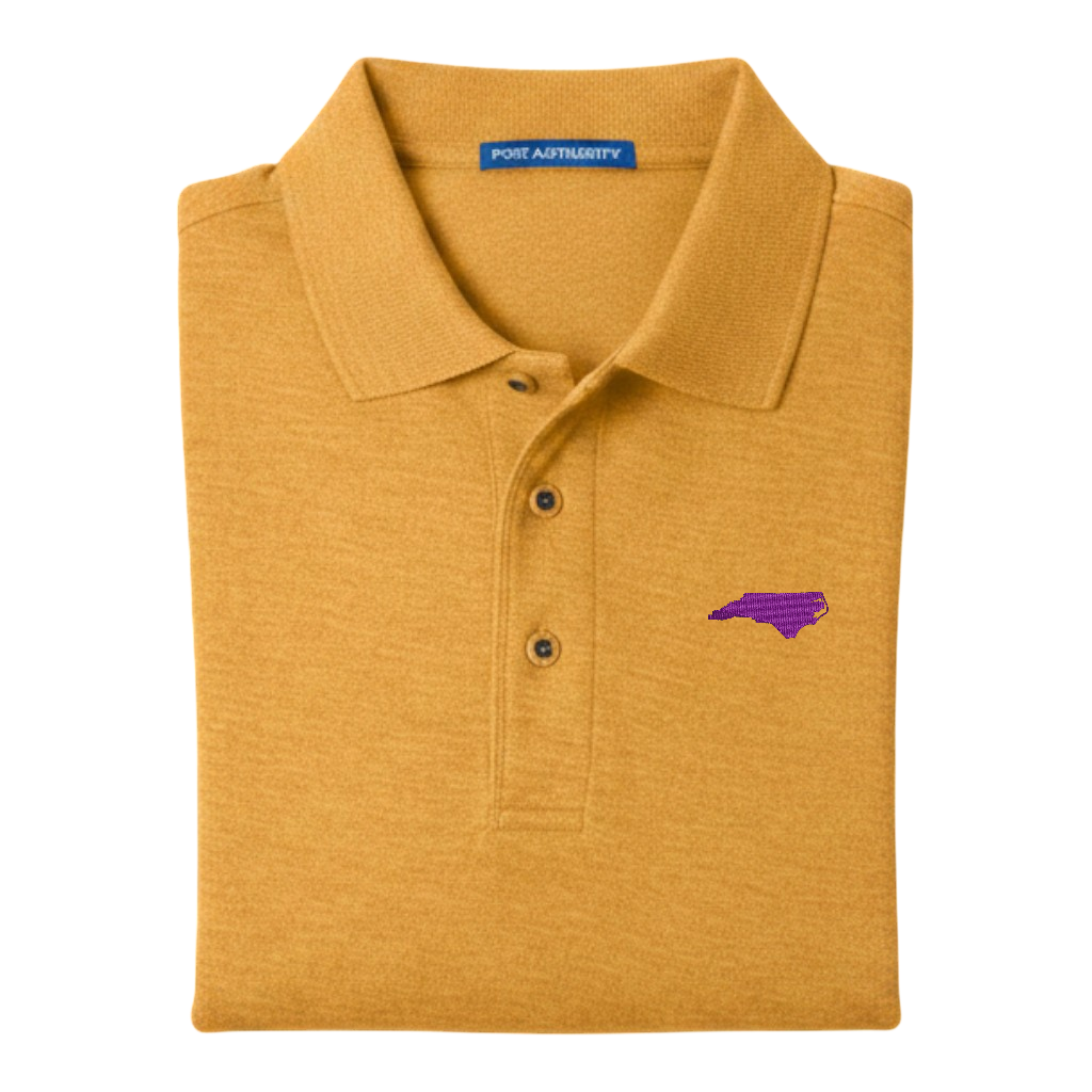State of North Carolina Polo Shirt - Sunflower Yellow (Available in Different Thread Colors)