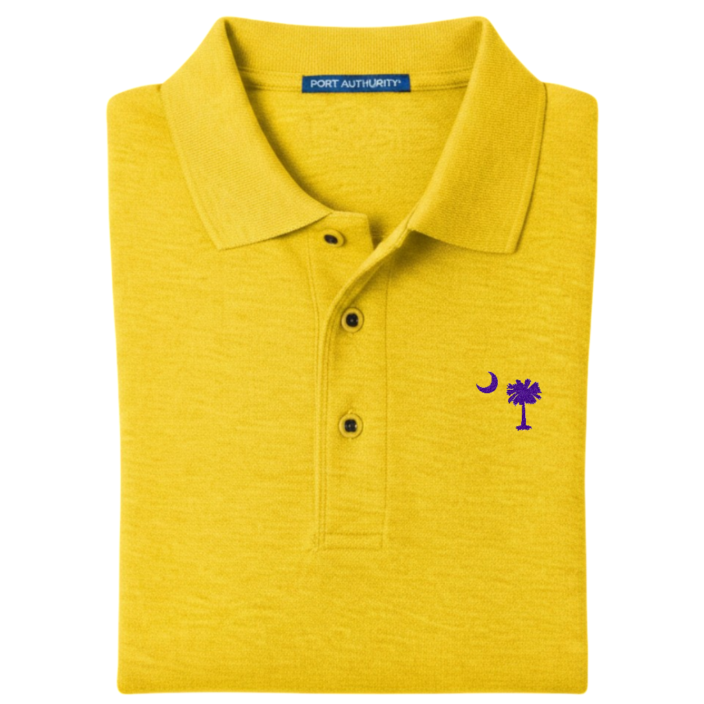 Palmetto Moon Polo Shirt - Sunflower Yellow (Available in Different Thread Colors)