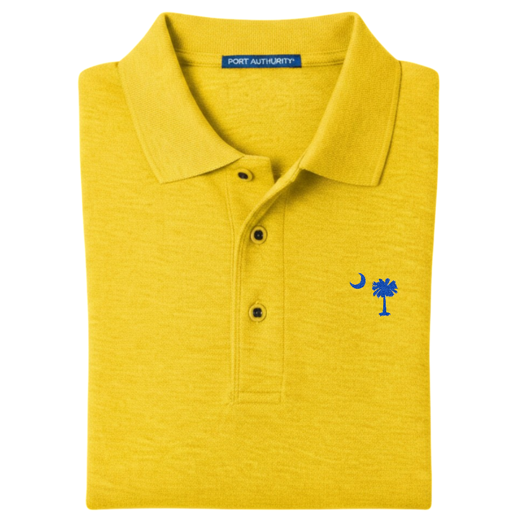 Palmetto Moon Polo Shirt - Sunflower Yellow (Available in Different Thread Colors)