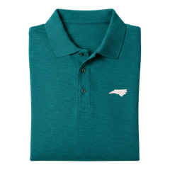 State of North Carolina Polo Shirt - Teal Green (Available in Different Thread Colors)