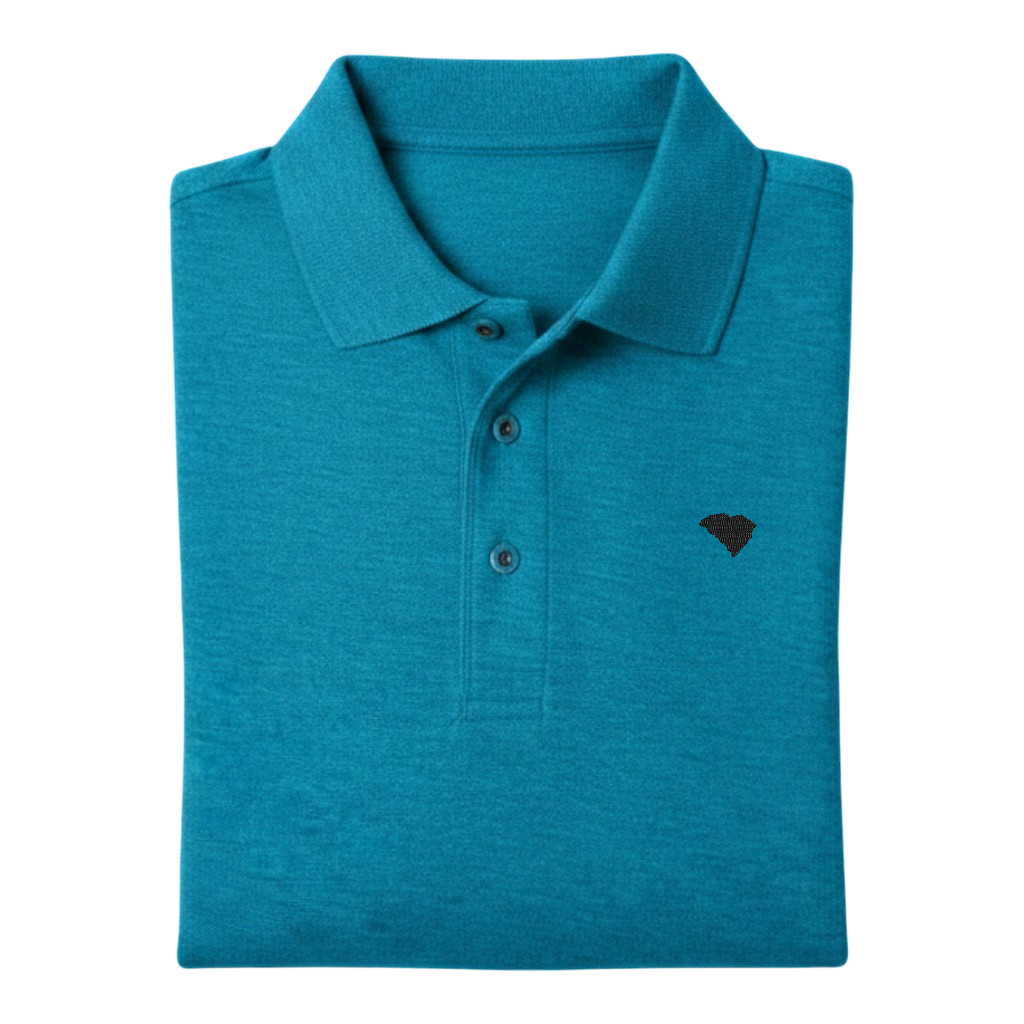 State of South Carolina Polo Shirt - Turquoise (Available in Different Thread Colors)