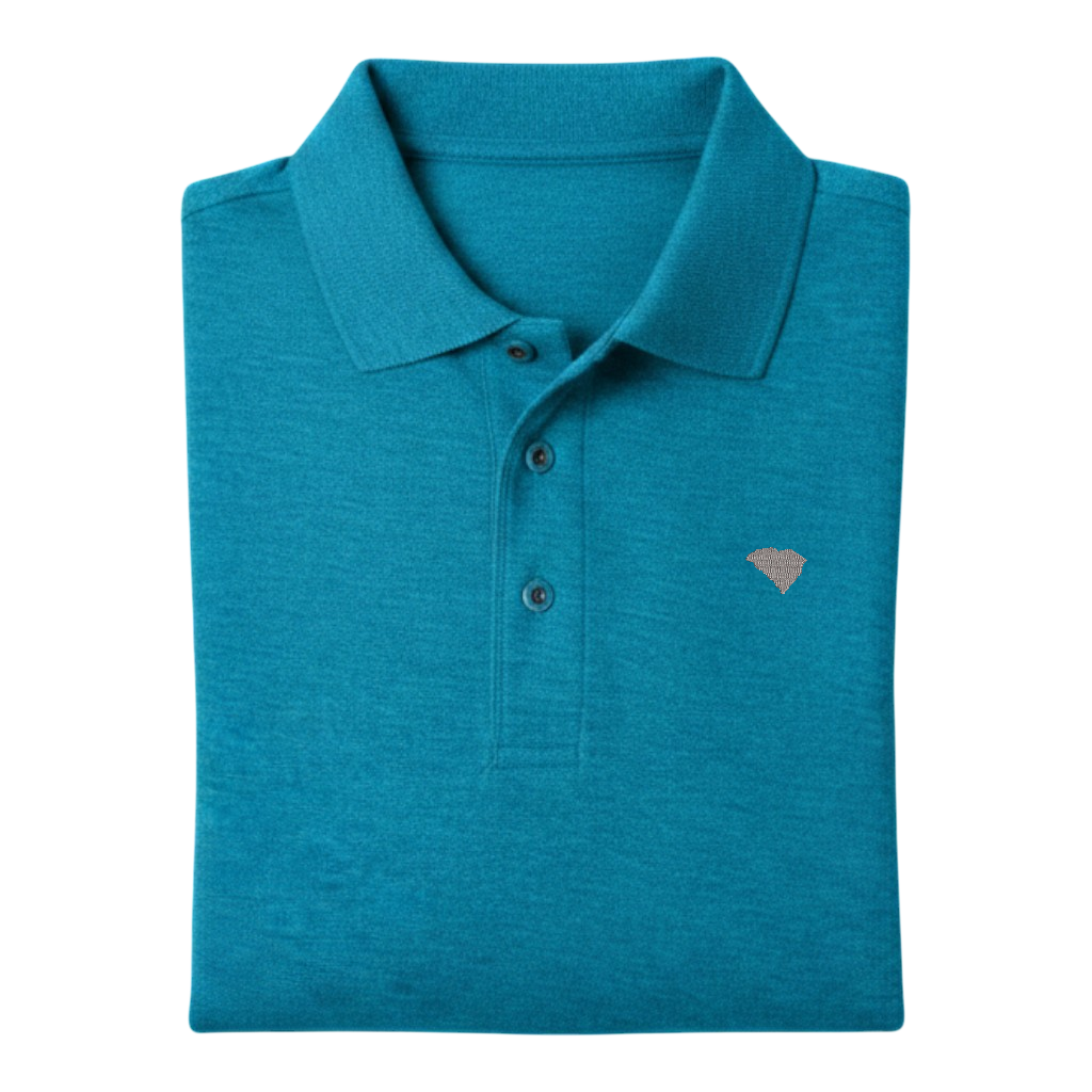 State of South Carolina Polo Shirt - Turquoise (Available in Different Thread Colors)