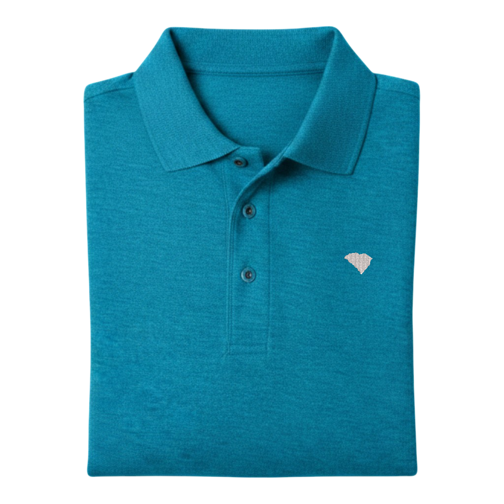 State of South Carolina Polo Shirt - Turquoise (Available in Different Thread Colors)