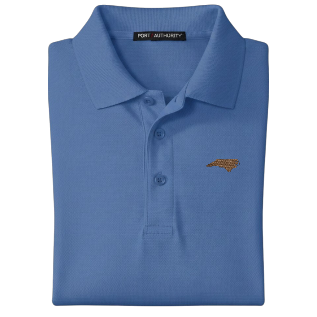 State of North Carolina Polo Shirt - Ultramarine Blue (Available in Different Thread Colors)