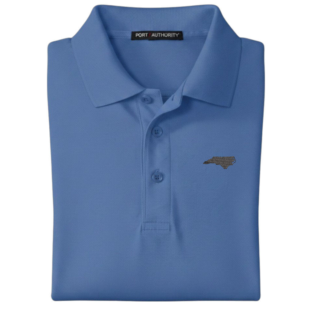 State of North Carolina Polo Shirt - Ultramarine Blue (Available in Different Thread Colors)
